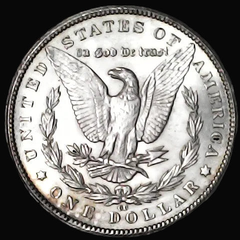Silver Dollar with an eagle design, 'In God We Trust' and 'CC' inscriptions
