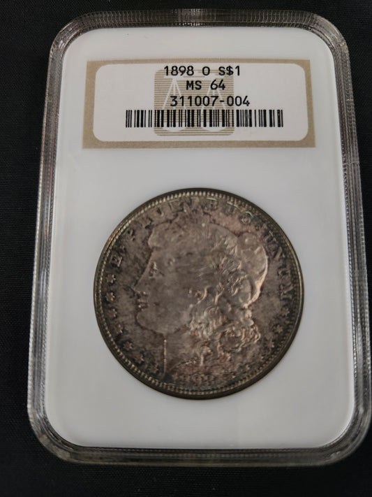 Morgan Dollar 1898-O Certified Uncirculated Mint State (MS-64) AA21-1399O
