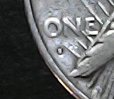 Peace Dollar S mint mark detail