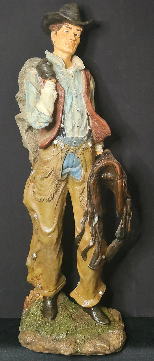 18" Cowboy Resin Figurine