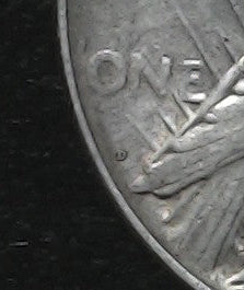 Peace Dollar D mint mark detail