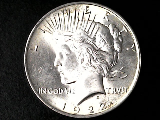 '1922' silver Peace dollar with 'In God We Trust' 