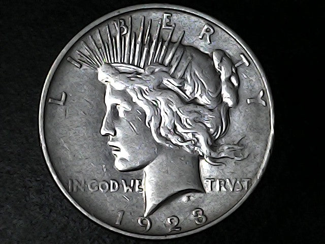 Peace Dollar 1923-D About Uncirculated-55 (AU-55) PE21-1398D