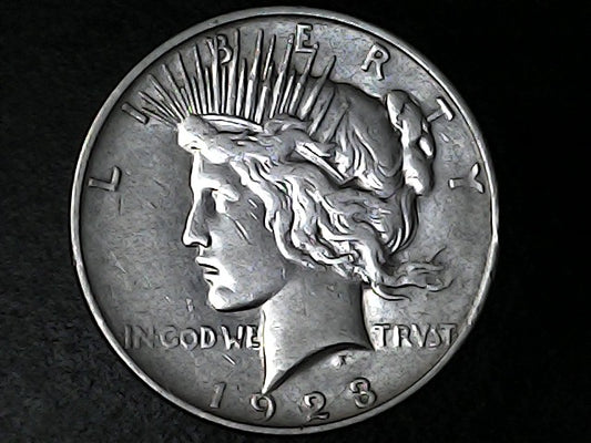 Peace Dollar 1923-D About Uncirculated-55 (AU-55) PE21-1398D
