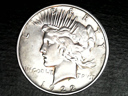 Peace Dollar 1922-P About Circulated (AU-55) PE26-1922P