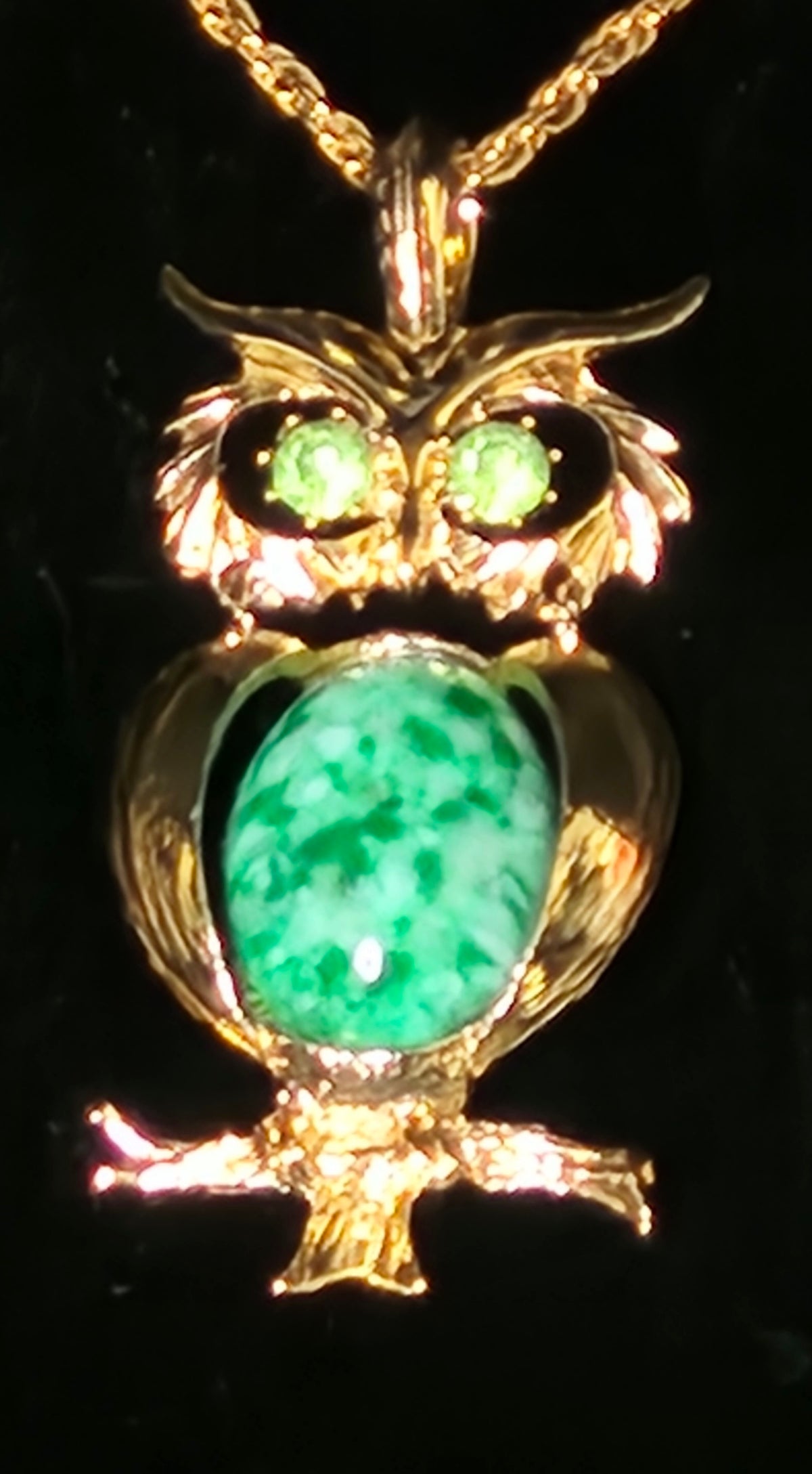 1960's Owl Faux 24 inch Necklace