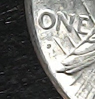 Peace Dollar S mint mark detail
